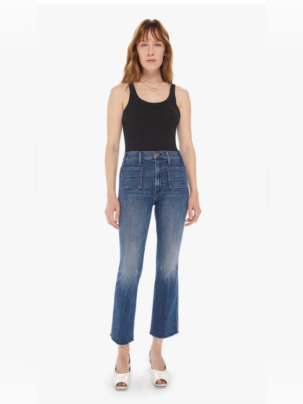 MOTHER Hustler Patch Pocket Fray in Out for the Evening Size 26